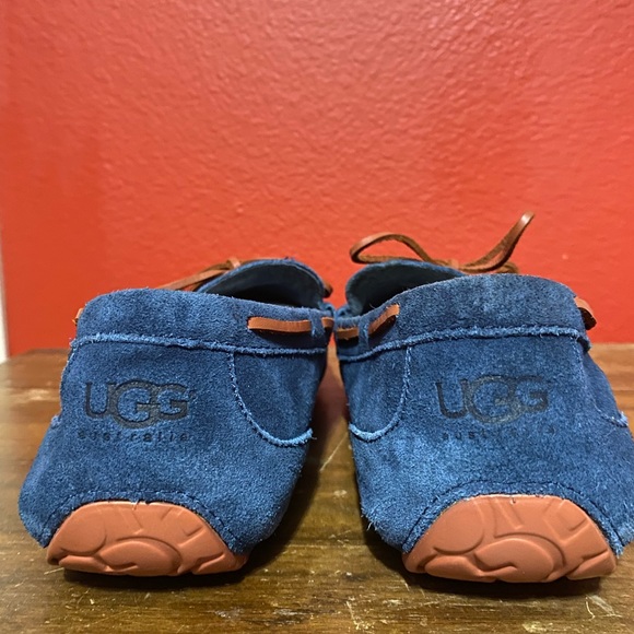 UGG Navy Blue Suede Chester Capra Moccasin Slip On Loafers MENS SZ 12 - Picture 8 of 14